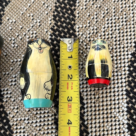 True Vintage Authentic Models Holland Wood Cat Nesting “Dolls” - Picture 10 of 11